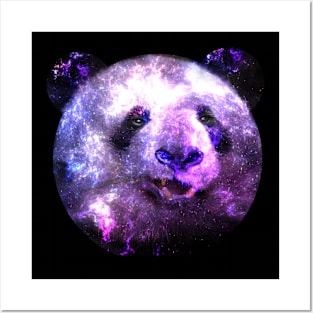 Funny Panda Bear Galaxy Posters and Art